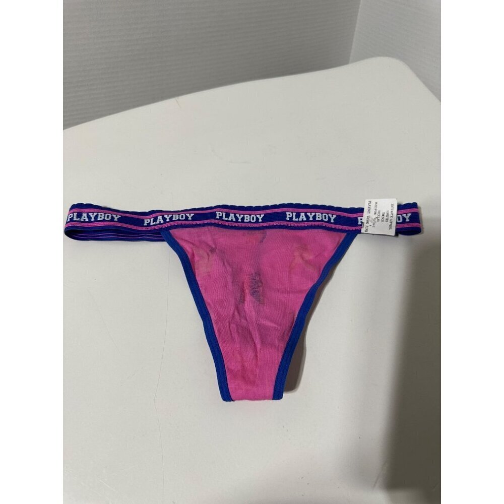 Playboy Women's Pink Thong size L NWT